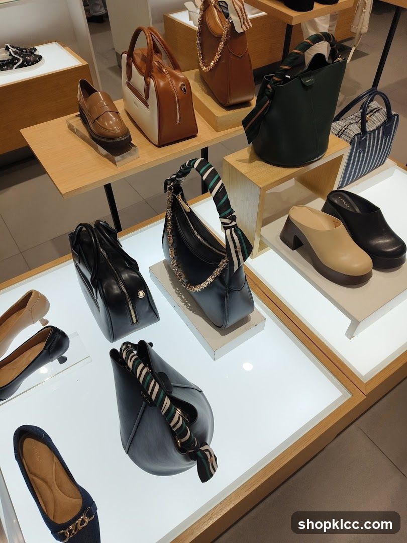 Handbags and Shoes Display