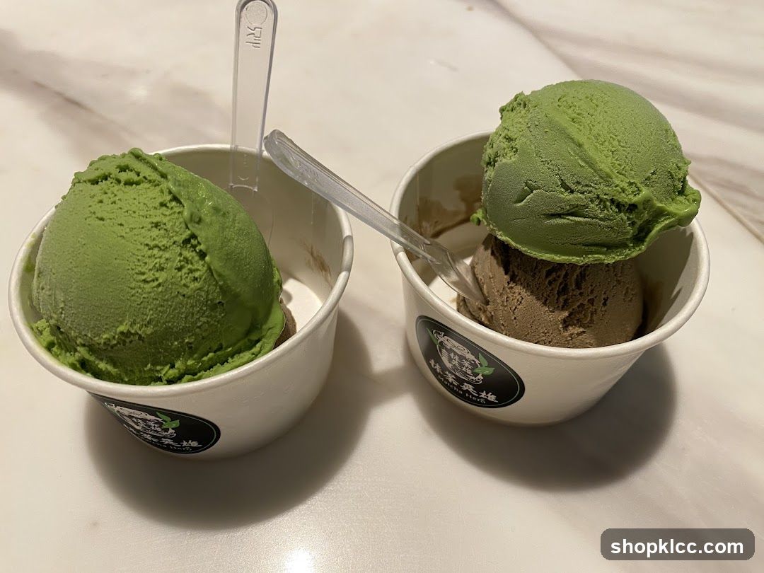 Two cups of ice cream