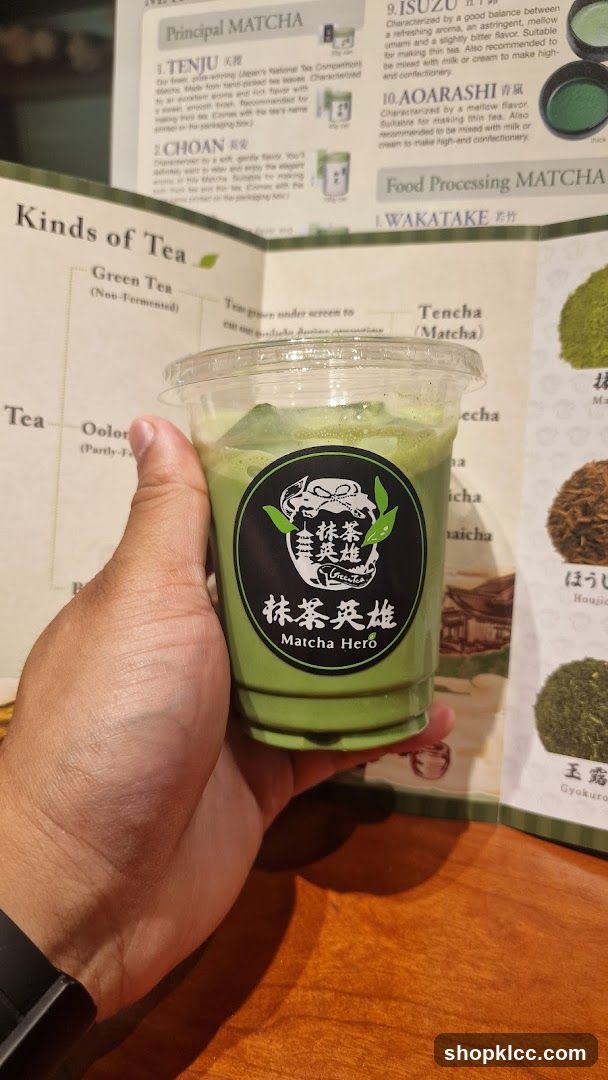 Matcha Drink with Menu