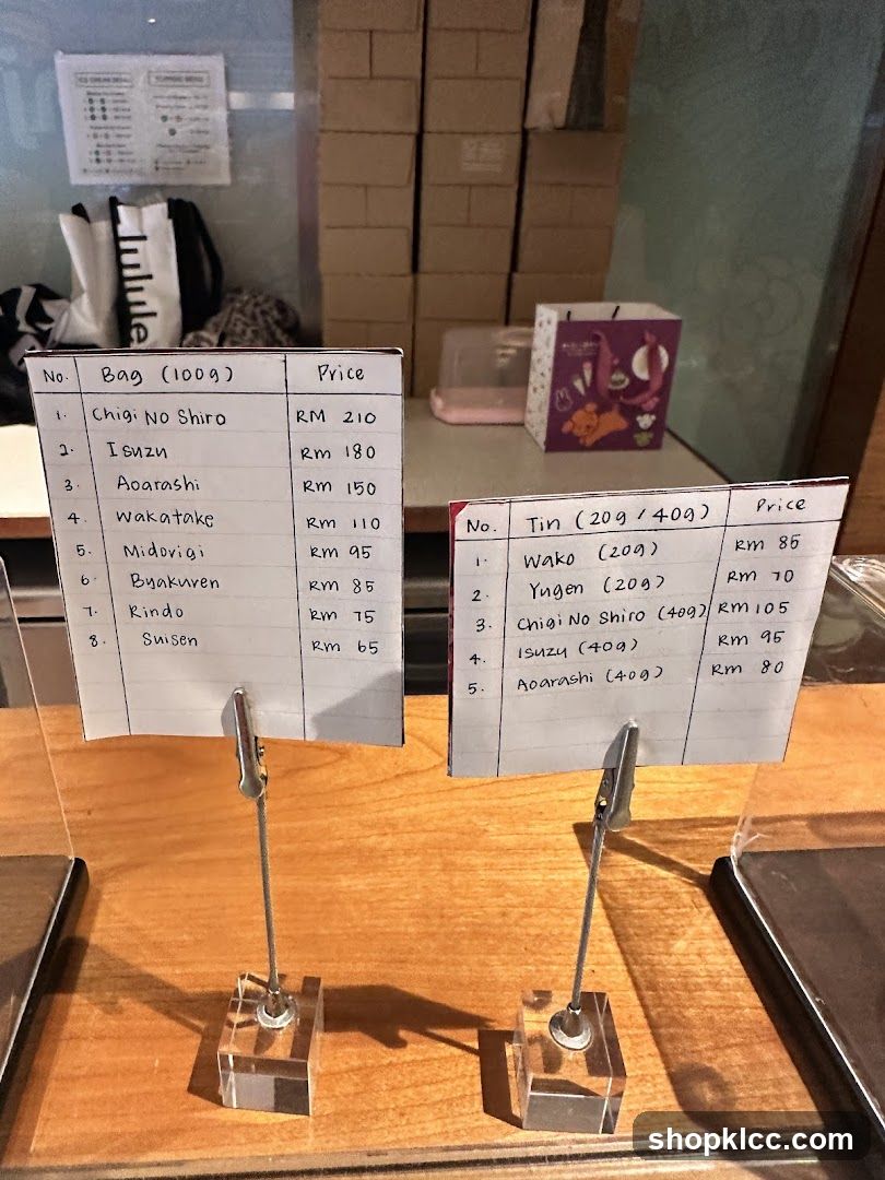 Bag and Tin Prices