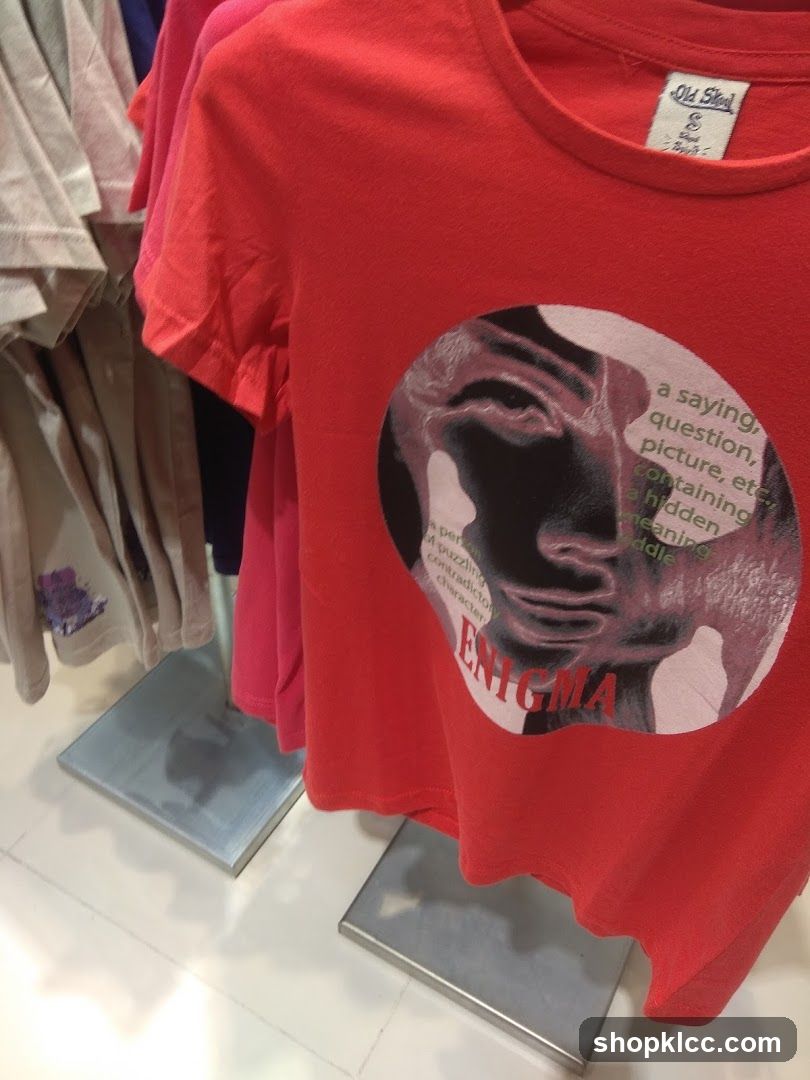 Red T-shirt with graphic print