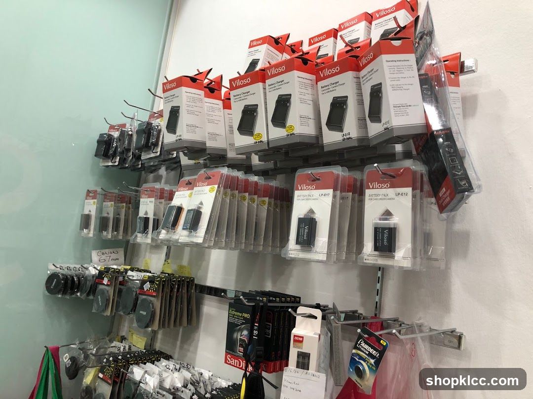 Camera Accessories Display