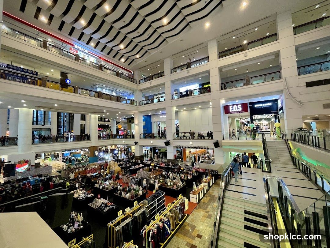Interior of a multi-level shopping mall
