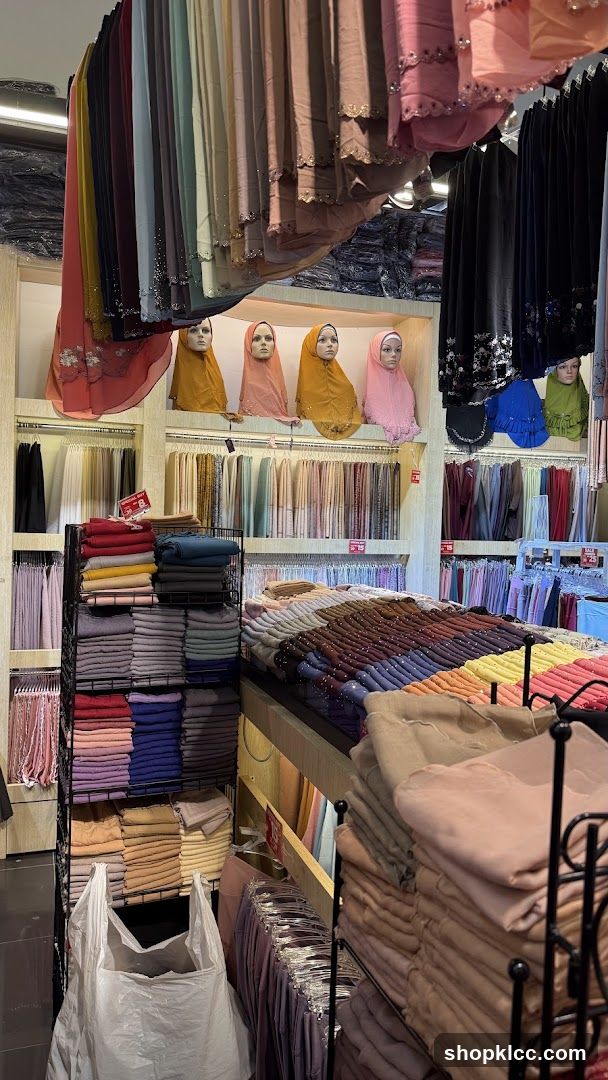 Store Interior with Hijabs and Scarves