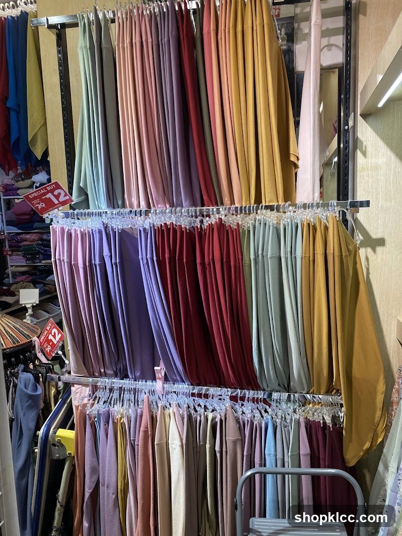 Colorful Scarves and Clothing Display