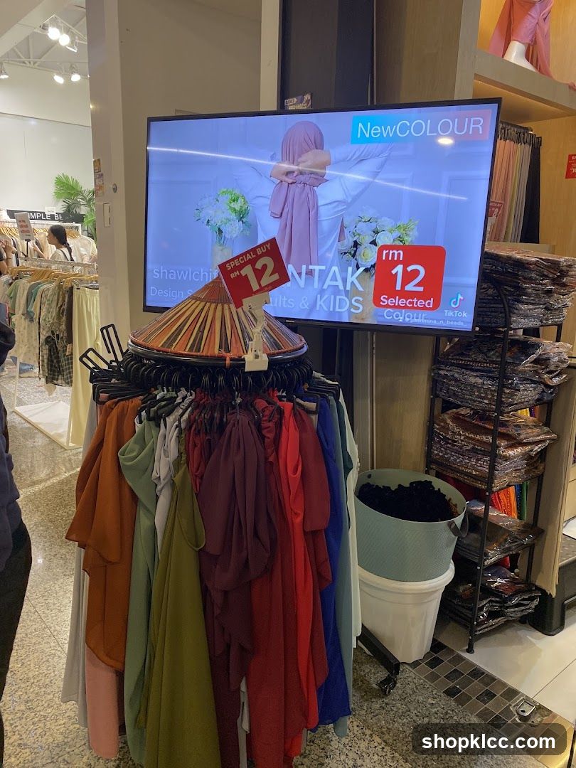 Clothing Display with Advertisement