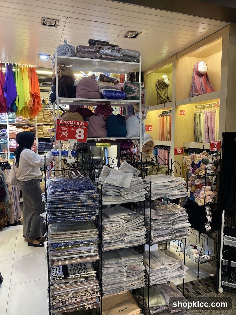 Store Interior with Scarves and Apparel