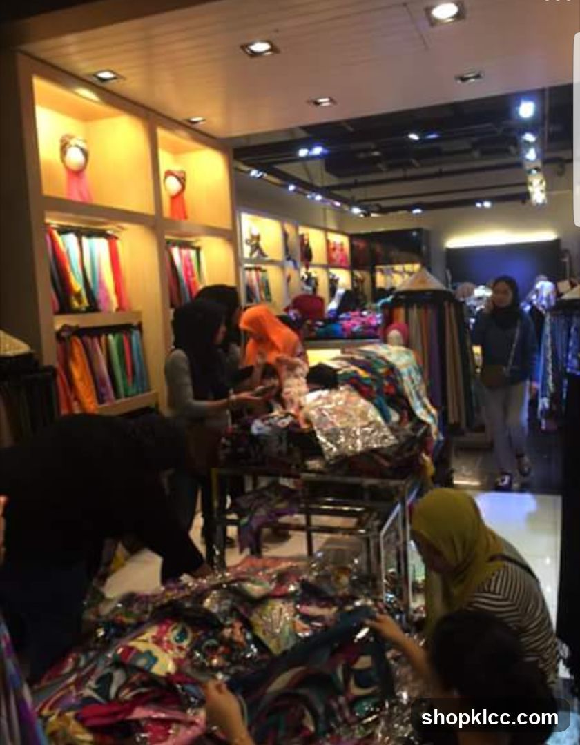 Women shopping for scarves