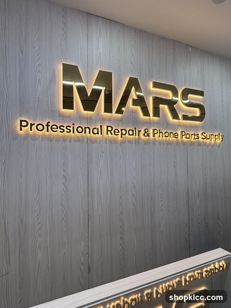 MARS Professional Repair & Phone Parts Supply Sign