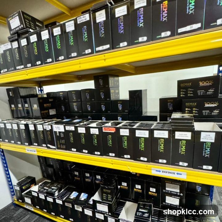 Shelves of Branded Electronics Packaging
