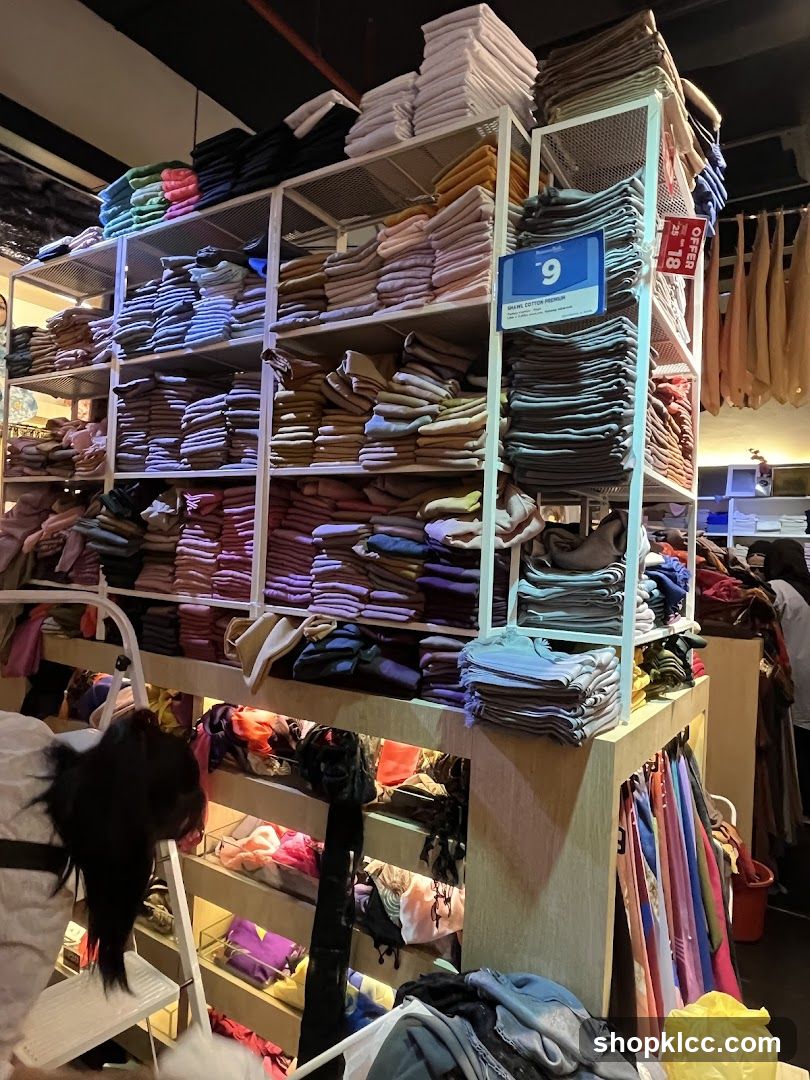 Store Display of Folded Textiles