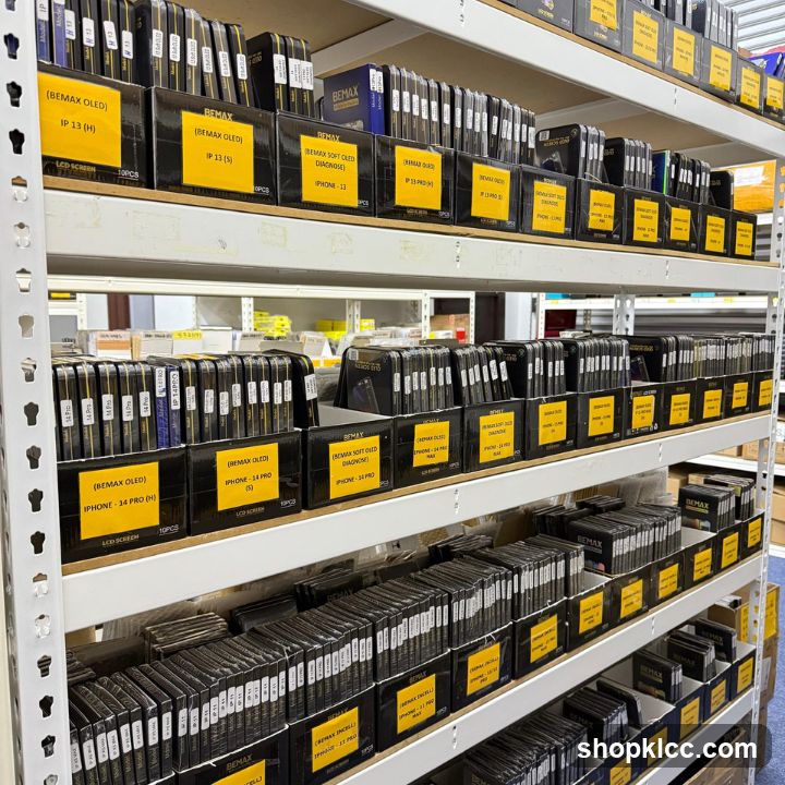 Shelves of Phone Accessories
