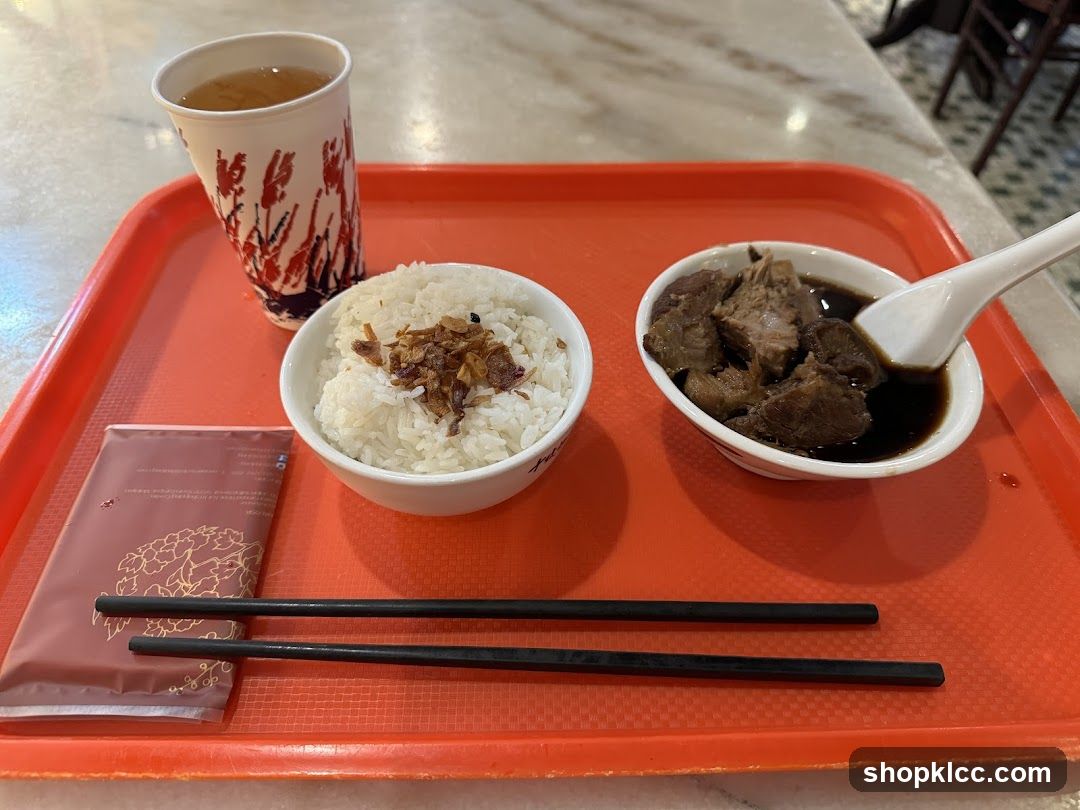 Meal Tray with Rice and Braised Meat