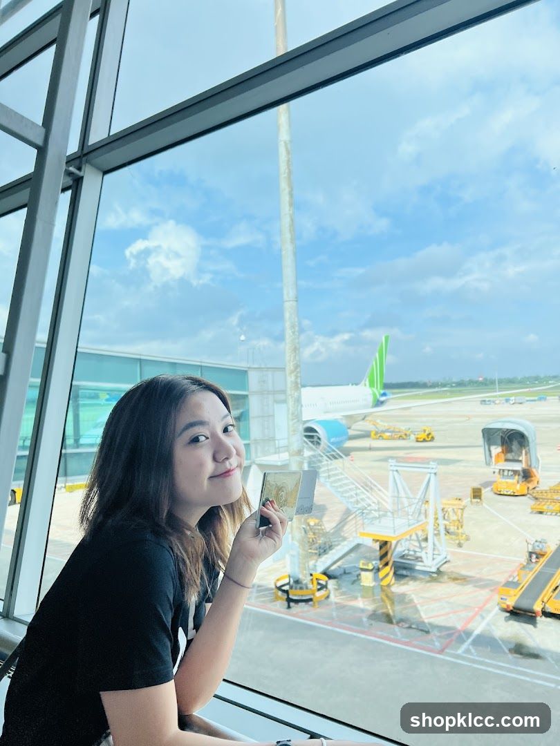 Woman at Airport Gate