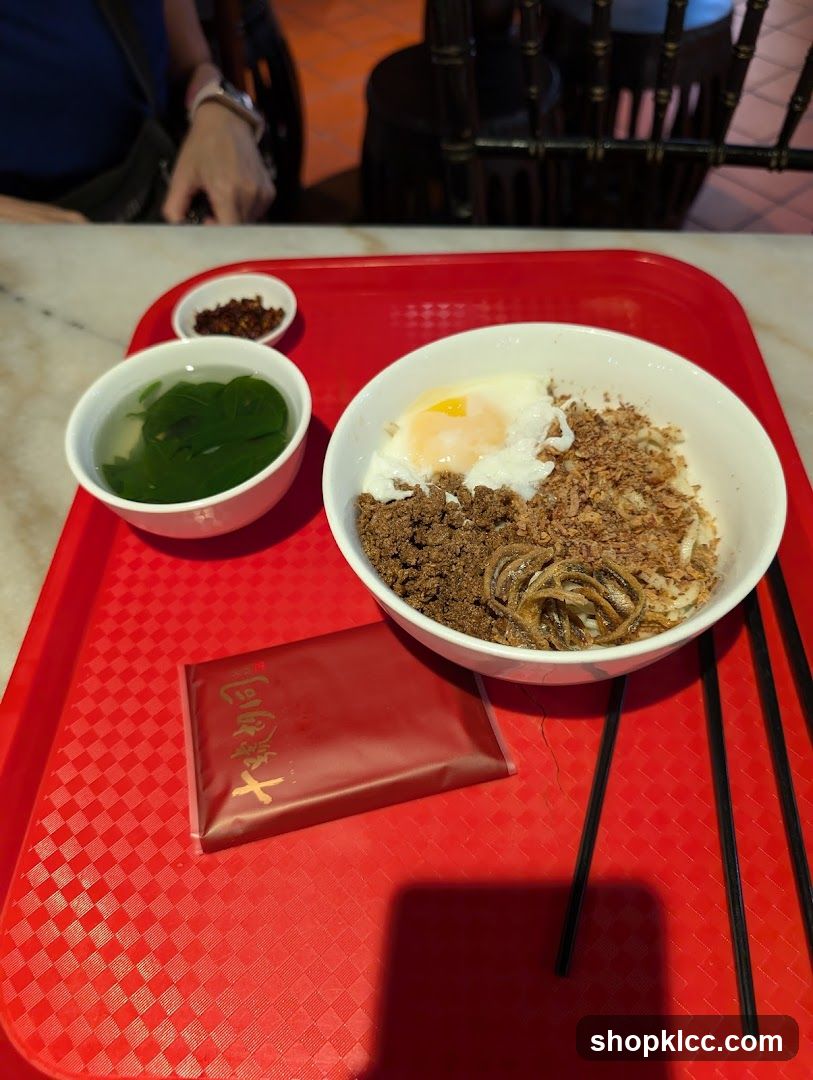 Noodle Dish with Egg and Soup