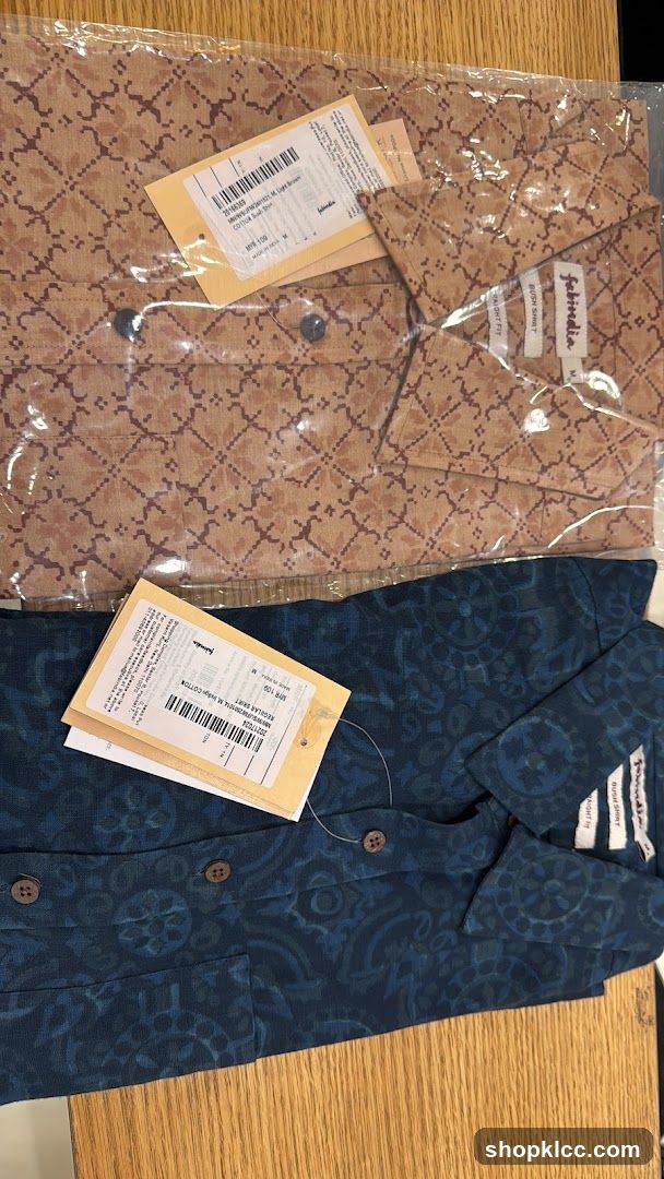 Two patterned shirts