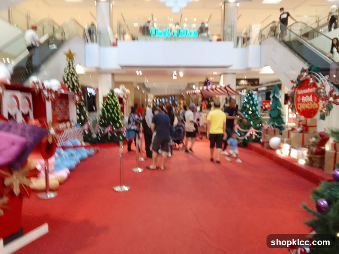 Christmas decorations in a mall