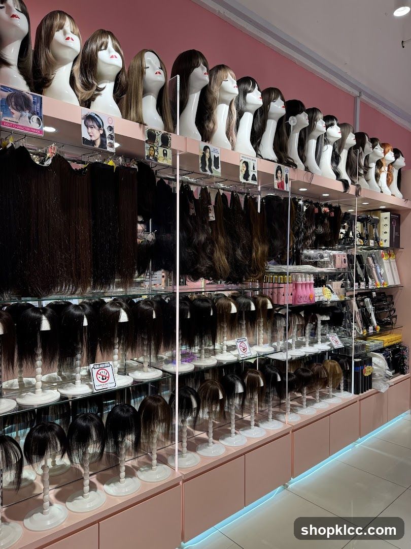 Wig and Hair Extension Store Display