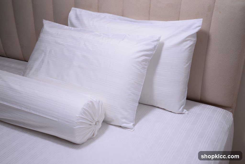 White Striped Bedding
