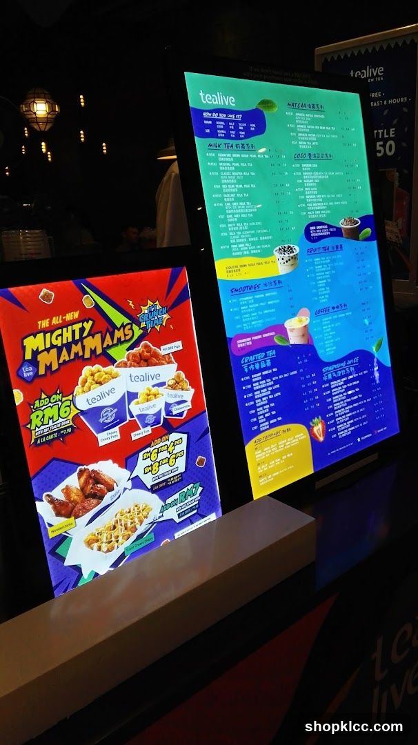 Tealive Menu