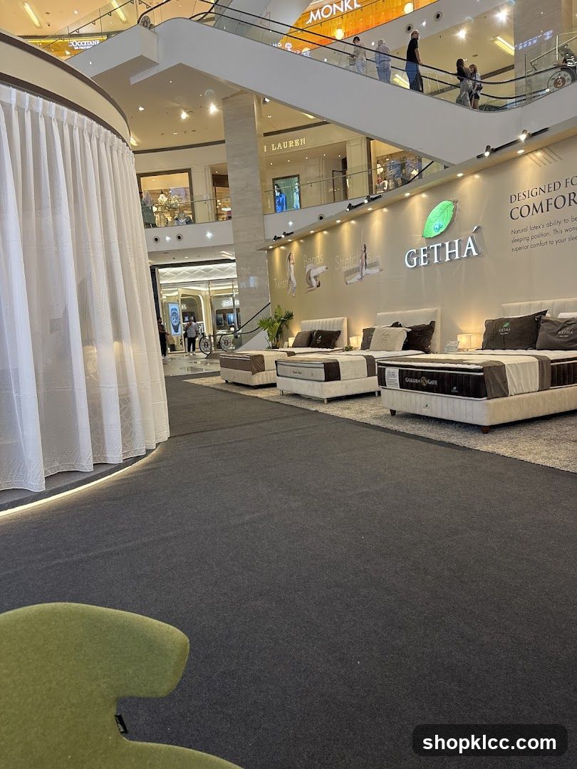 Mattress Display in a Mall
