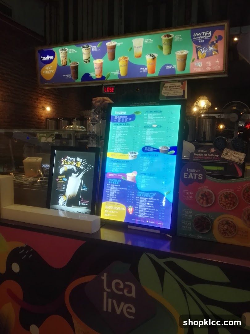 Tealive Menu