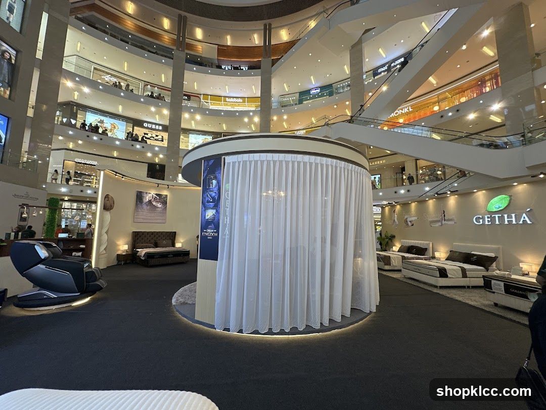Mattress Store Display in a Mall
