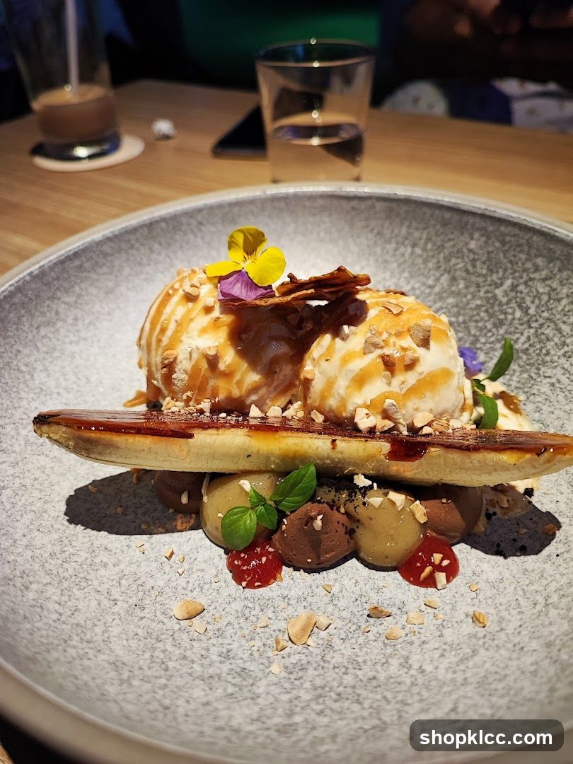 Dessert with Ice Cream and Banana