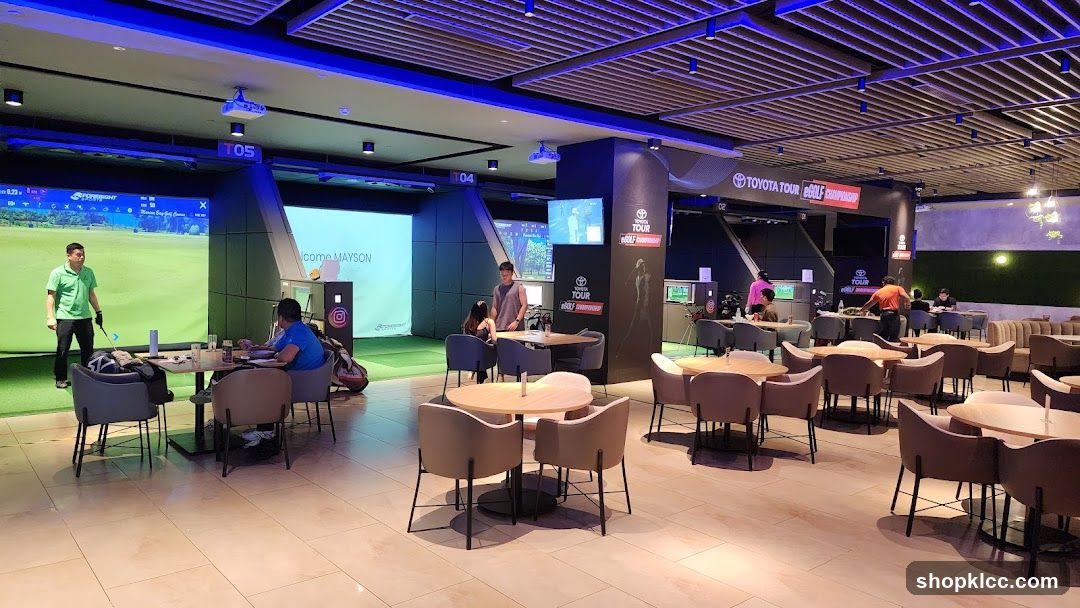Indoor Golf Driving Range with Seating Area