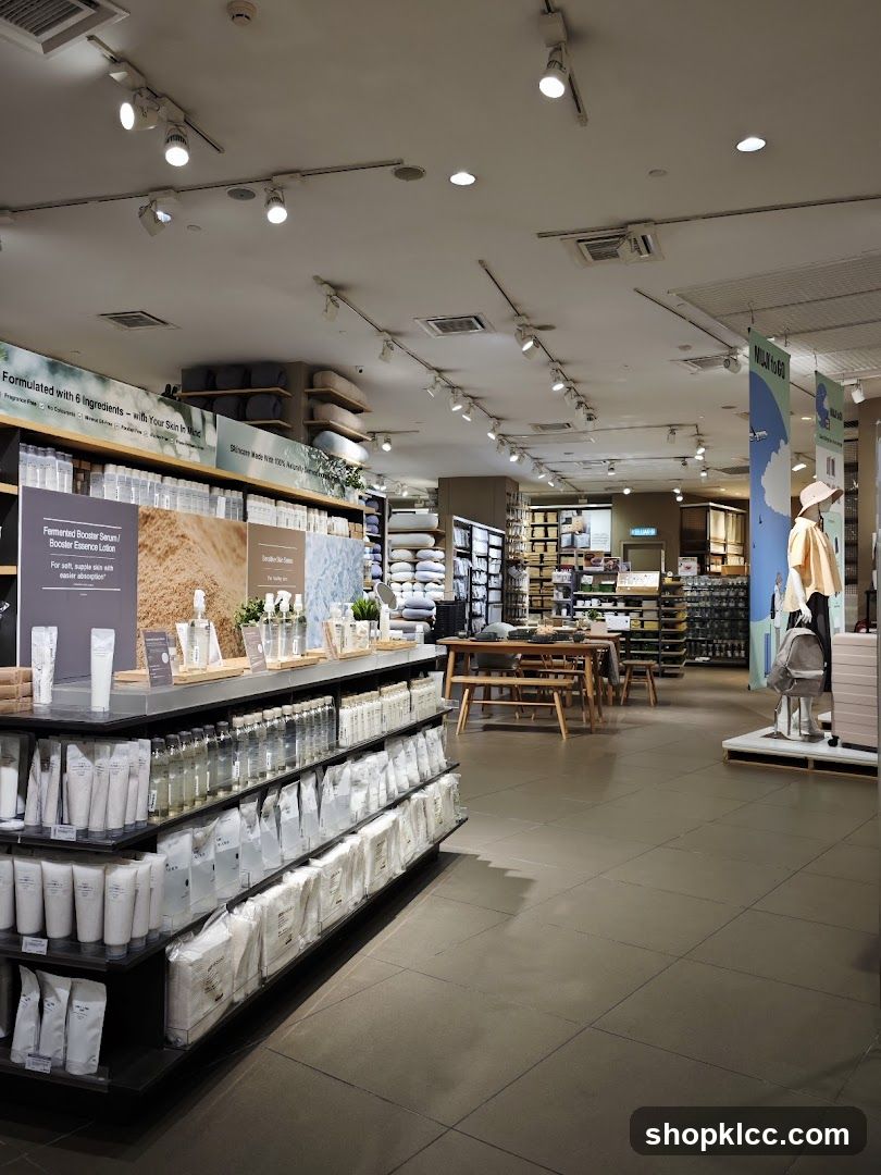 Store Interior with Skincare Products