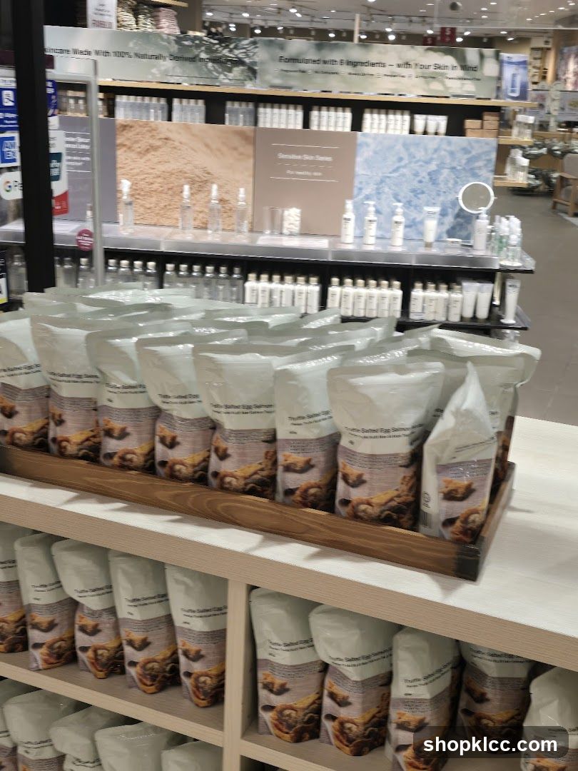 Store Interior with Packaged Goods and Skincare Products