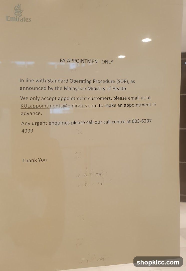 Emirates Appointment Notice