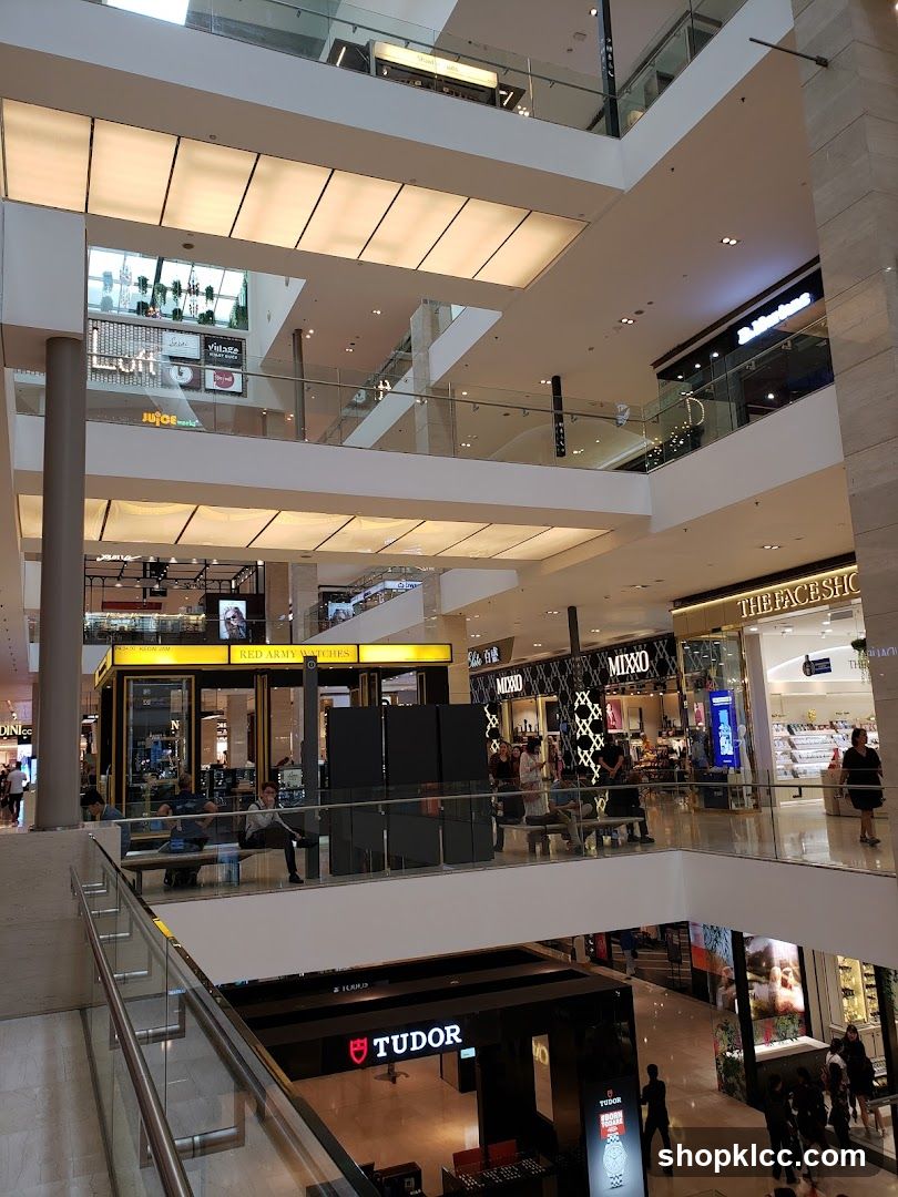 Interior of a multi-level shopping mall