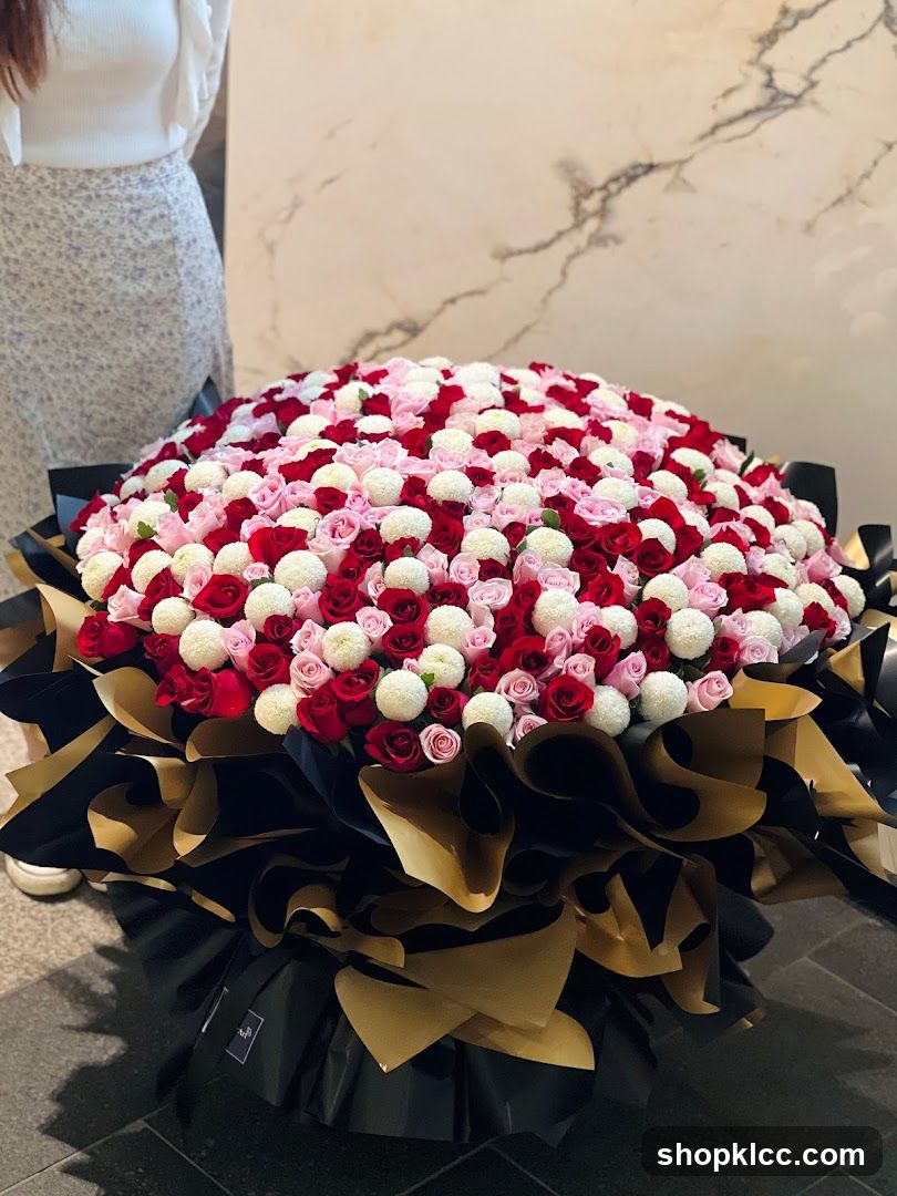 Large Bouquet of Roses and Chrysanthemums