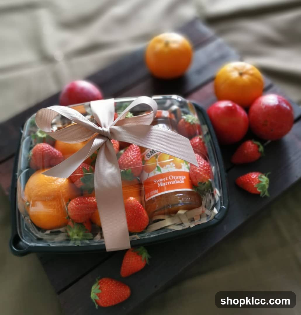 Fruit Gift Basket with Marmalade