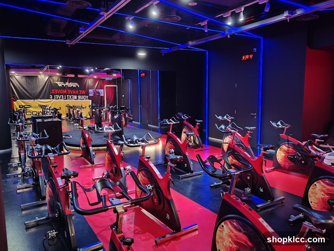 Gym Interior with Spin Bikes