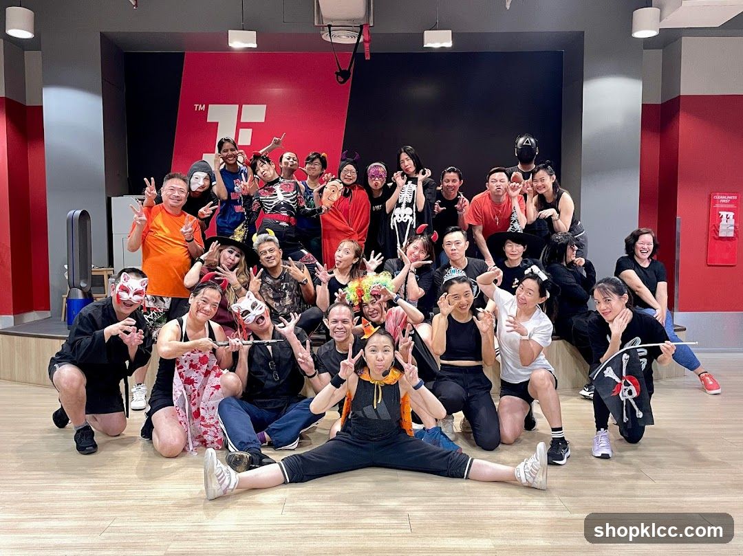 Group photo in dance studio