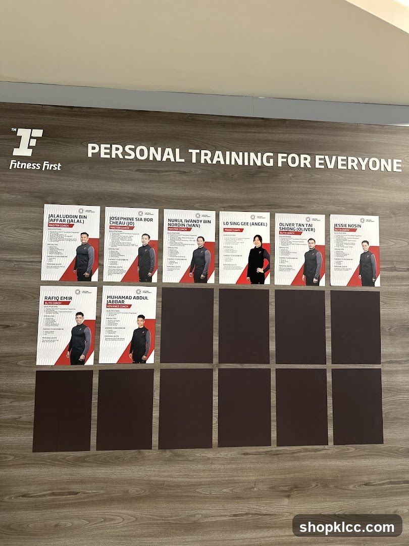 Fitness First Personal Training Wall Display