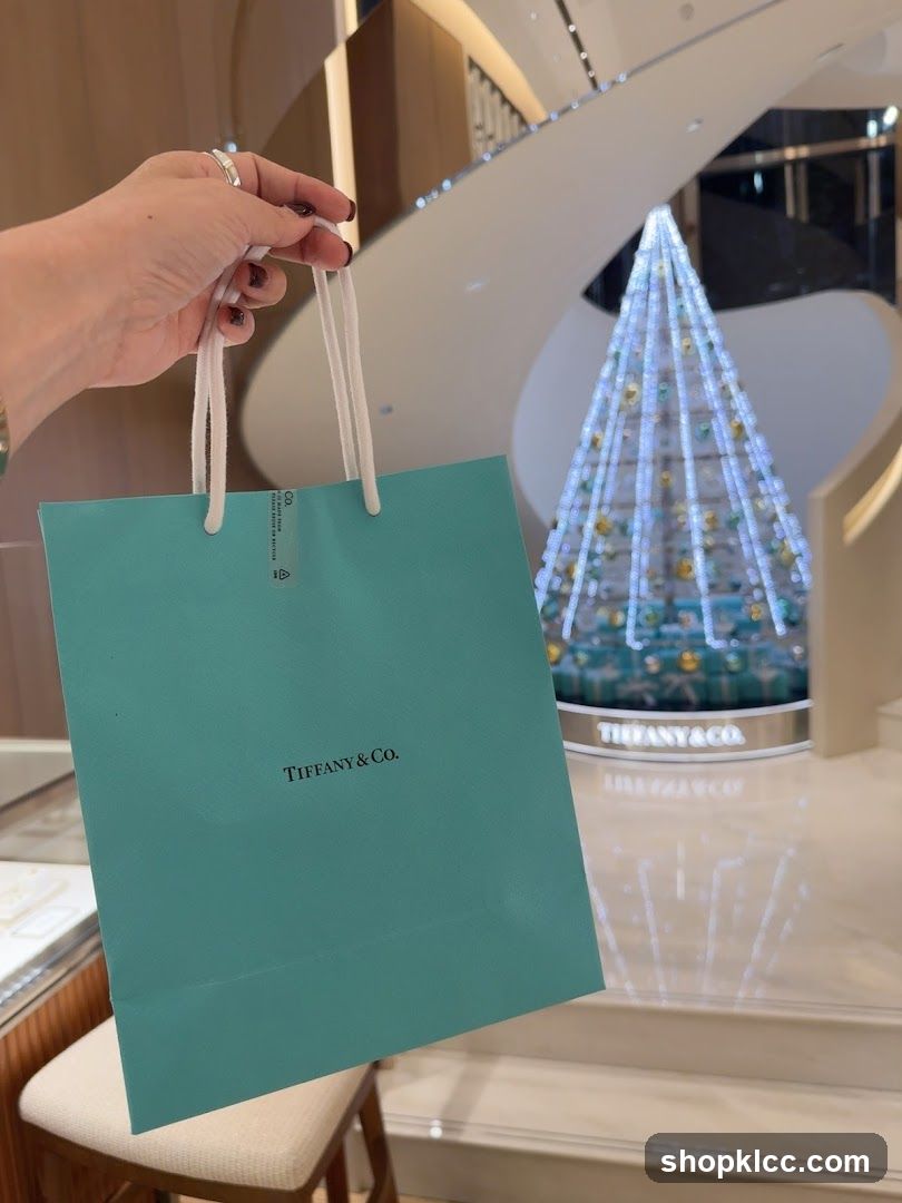 Tiffany & Co. Shopping Bag with Christmas Tree Display