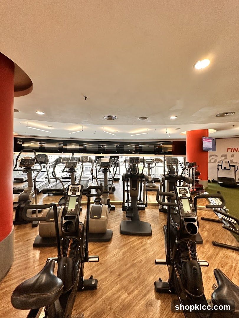 Gym Interior with Exercise Equipment