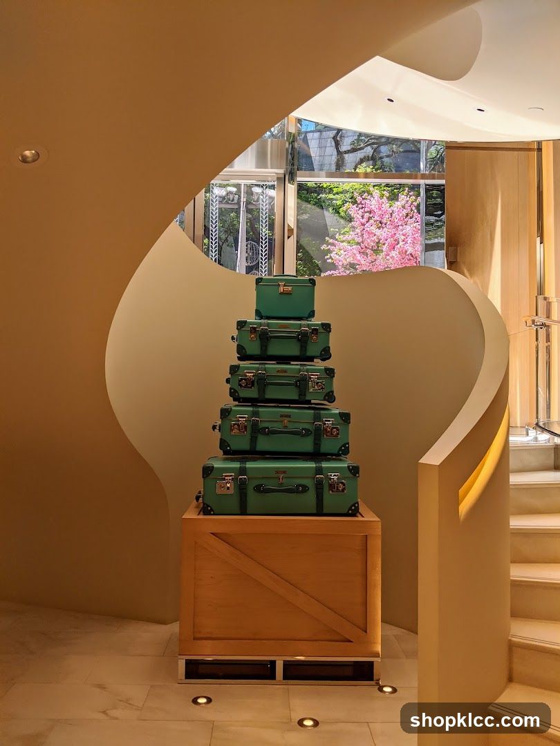 Stack of Green Suitcases