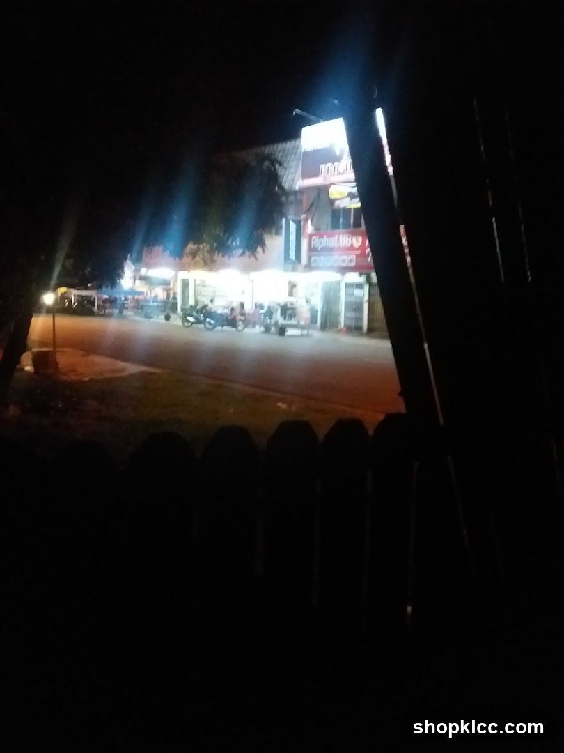 Night Street View with Shop Signage