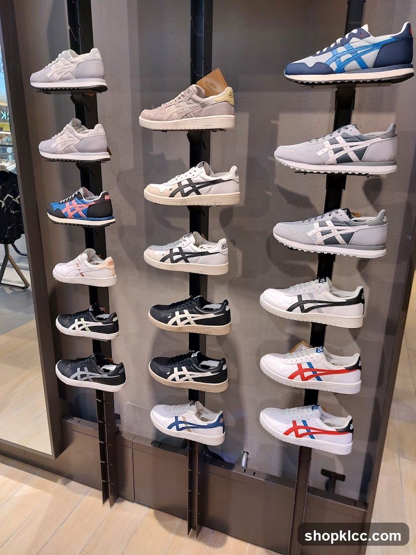 Onitsuka Tiger Shoe Display