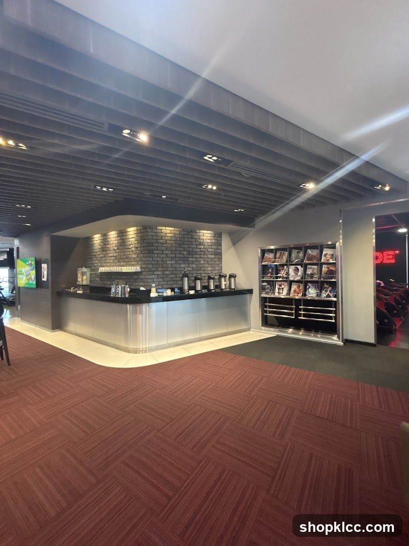 Interior of a modern lounge or cinema lobby