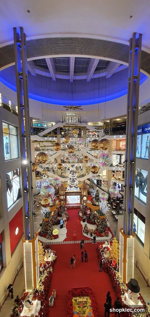 Christmas Decorated Shopping Mall Interior