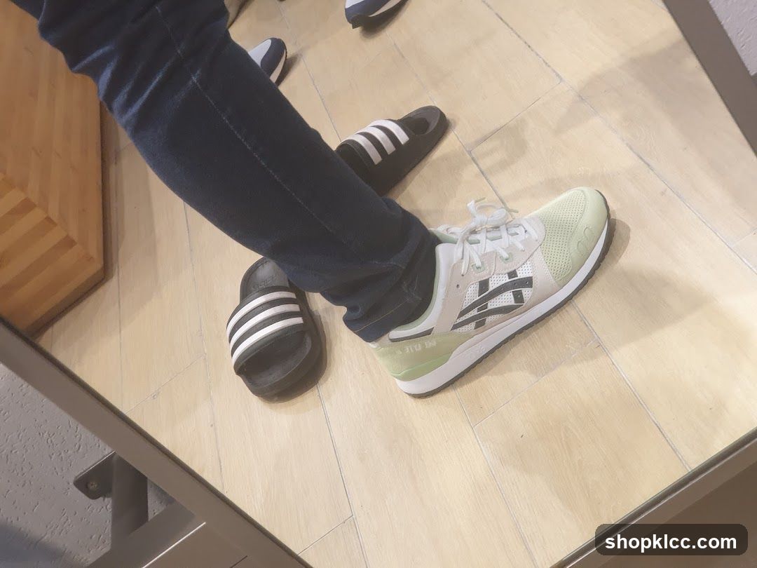 Shoe display in store