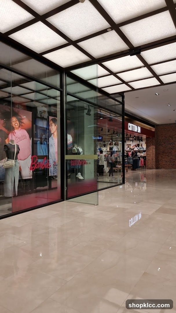 Shopping Mall Interior with Storefronts