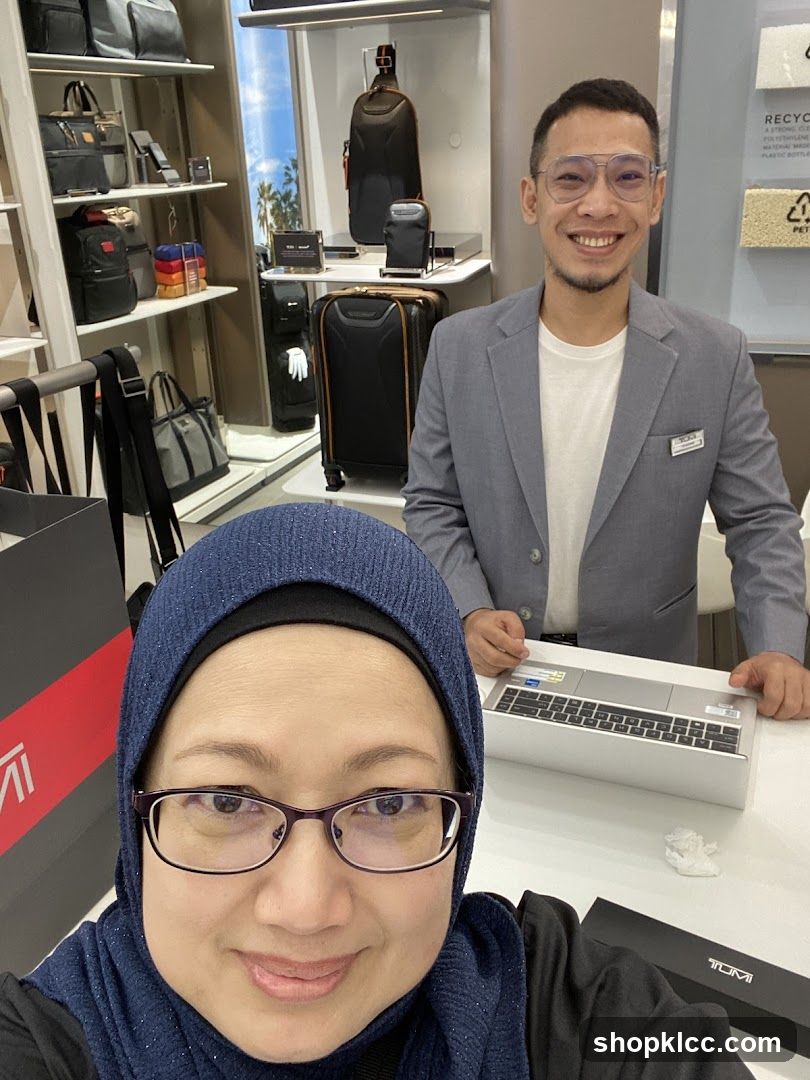 Store Interior with Staff and Customer