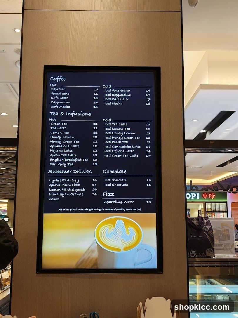 Coffee and Tea Menu