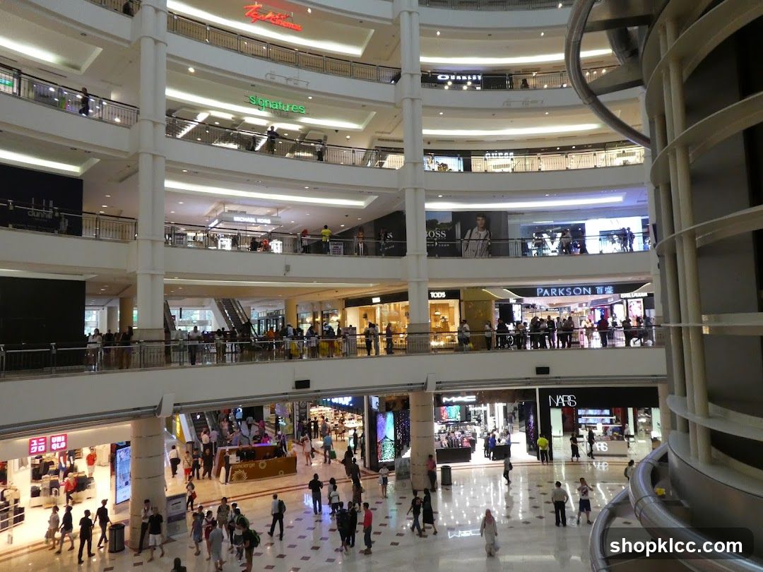 Interior of a multi-level shopping mall